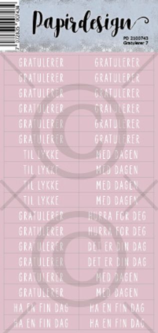 Hovedbilde Gratulerer 7, rosa (6 ...
