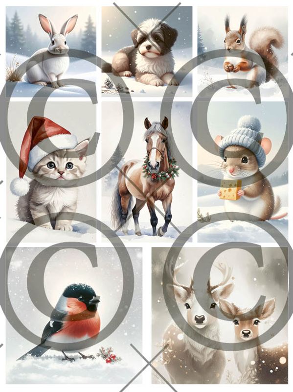 PD 01536 Juledyr (25 motivark)