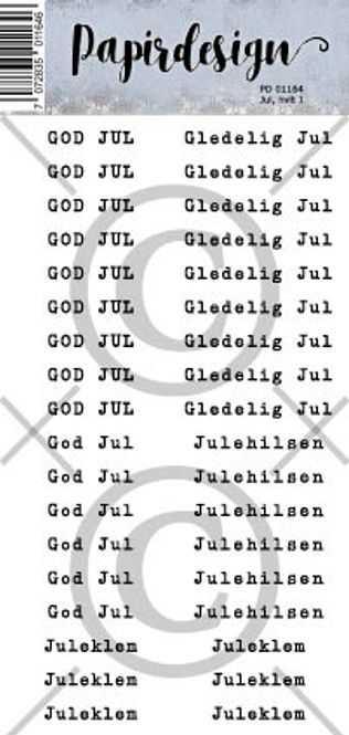 Hovedbilde Jul, hvit 1 ( 6 klistremerker ...