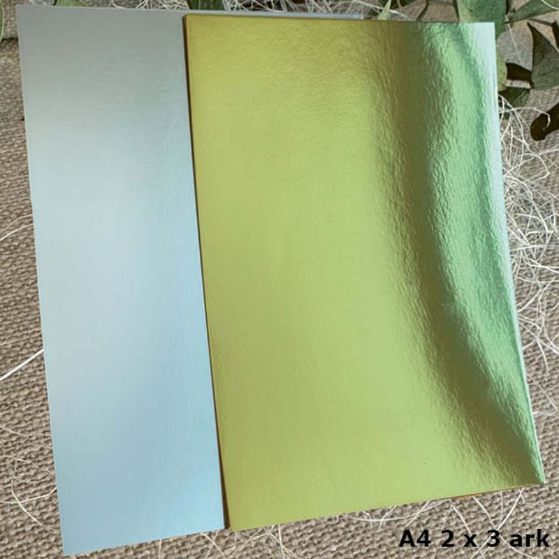 Kartong, gull og s&oslash;lv ( 6 pakker )